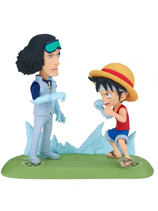Figuras ONE PIECE WCF LOG STORIES-MONKEY.D.LUFFY VS KUZAN- 9 cm (base incluida)