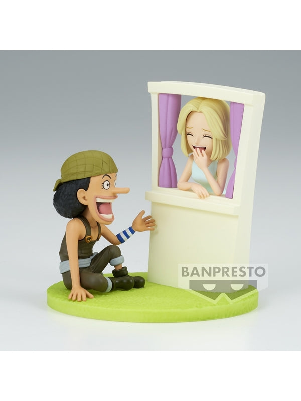 Figuras ONE PIECE WORLD COLLECTABLE FIGURE LOG STORIES USOPP&KAYA  - 7 cm de Banpresto