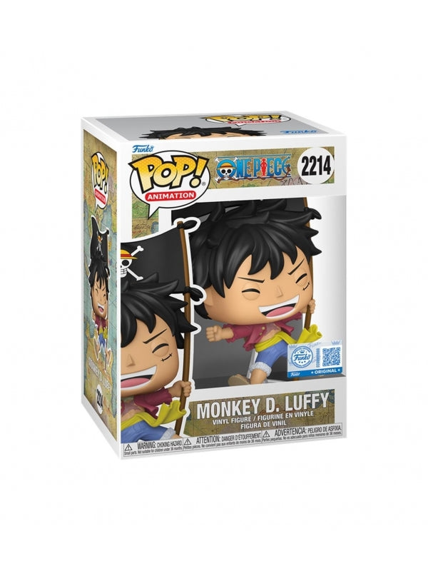 Funko POP! Vinyl (Exc) Monkey D. Luffy with Flag - One Piece
